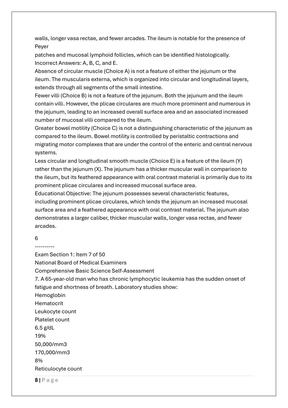 Preview page 8 of NBME 26 208 (USMLE STEP 1)EXAM