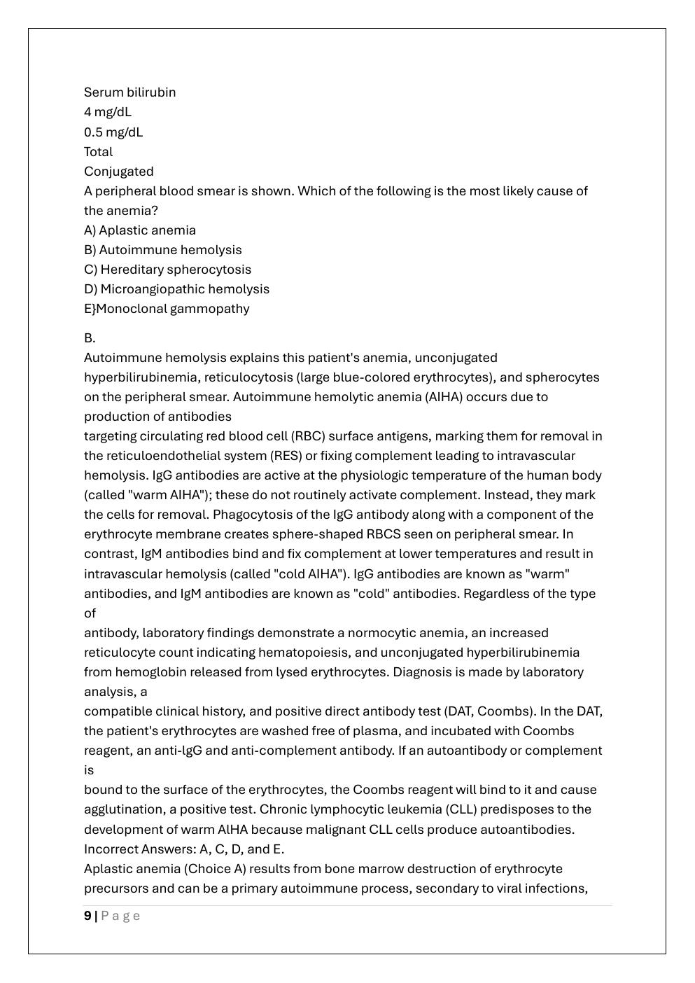 Preview page 9 of NBME 26 208 (USMLE STEP 1)EXAM