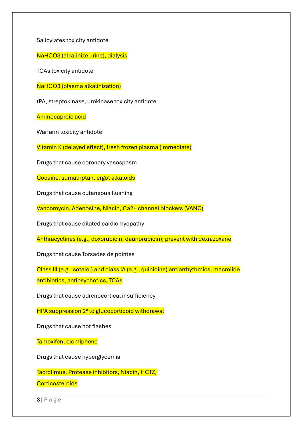 Preview page 3 of USMLE STEP 1 PHARMACOLOGY QUIZ BANK  EXAM