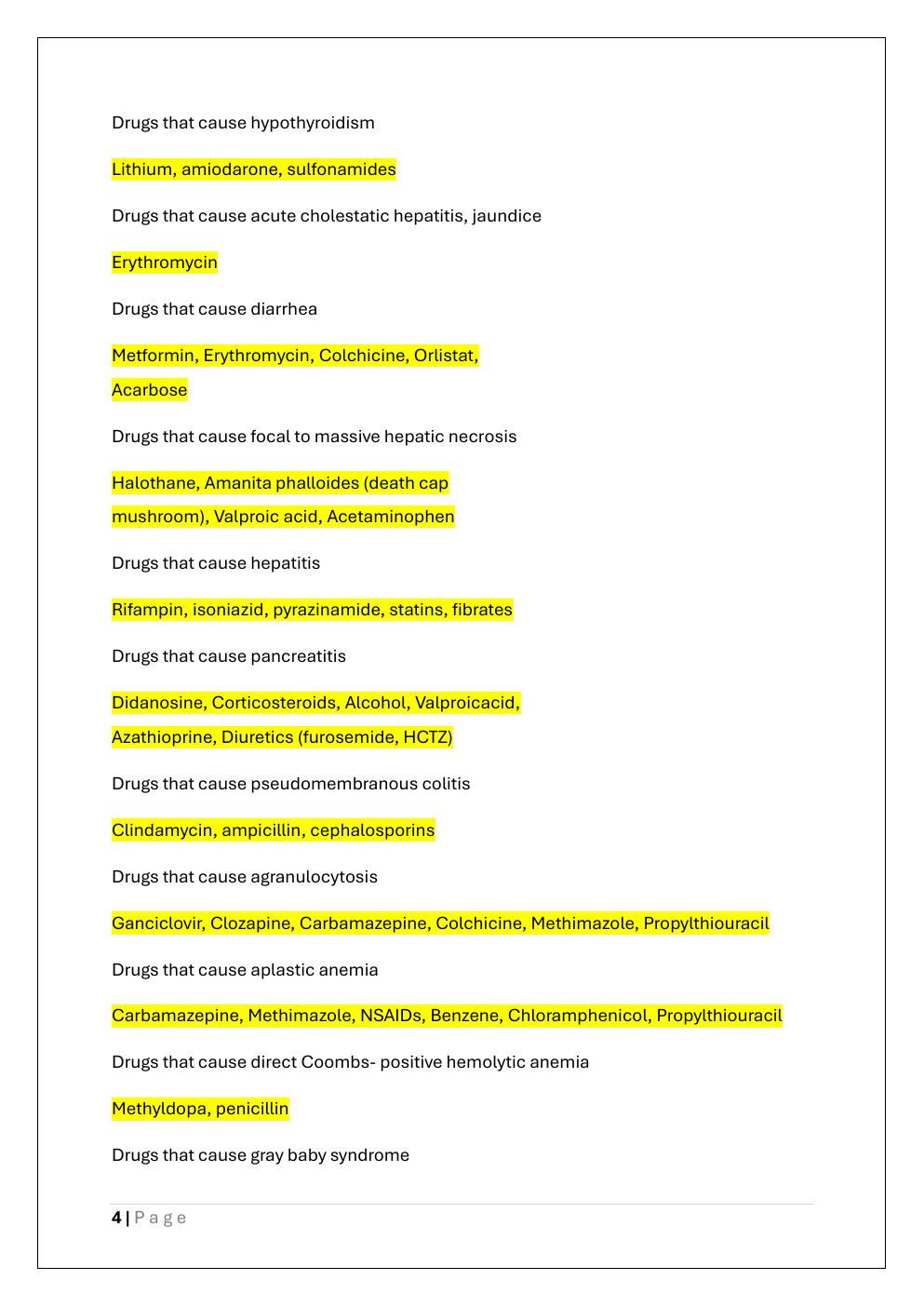Preview page 4 of USMLE STEP 1 PHARMACOLOGY QUIZ BANK  EXAM