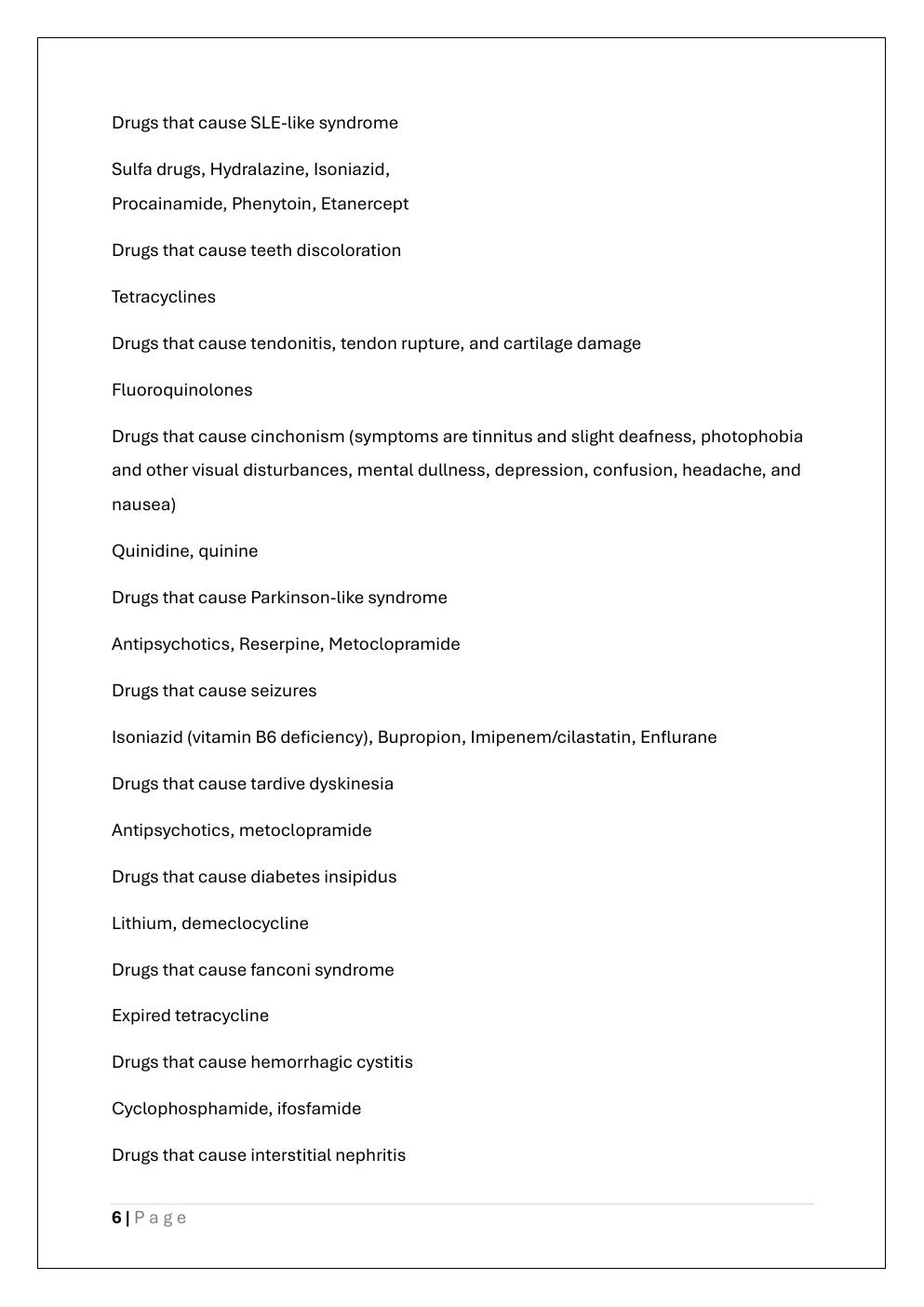 Preview page 6 of USMLE STEP 1 PHARMACOLOGY QUIZ BANK  EXAM