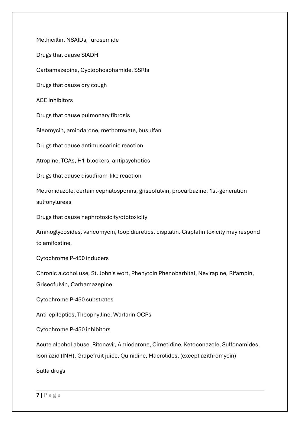 Preview page 7 of USMLE STEP 1 PHARMACOLOGY QUIZ BANK  EXAM