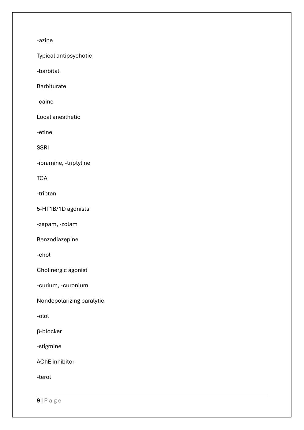 Preview page 9 of USMLE STEP 1 PHARMACOLOGY QUIZ BANK  EXAM