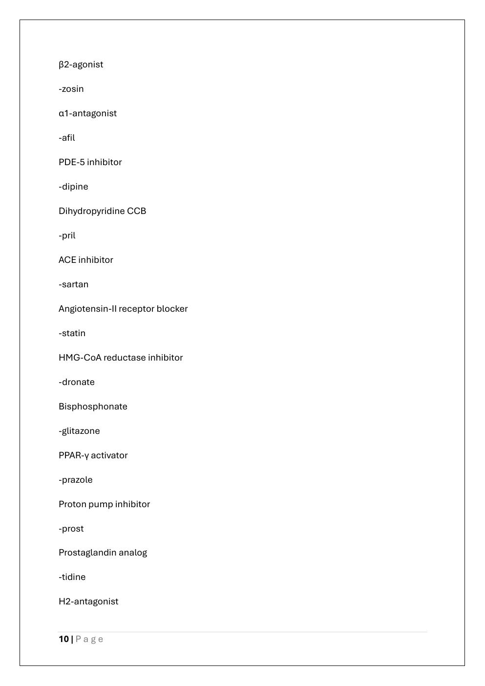 Preview page 10 of USMLE STEP 1 PHARMACOLOGY QUIZ BANK  EXAM