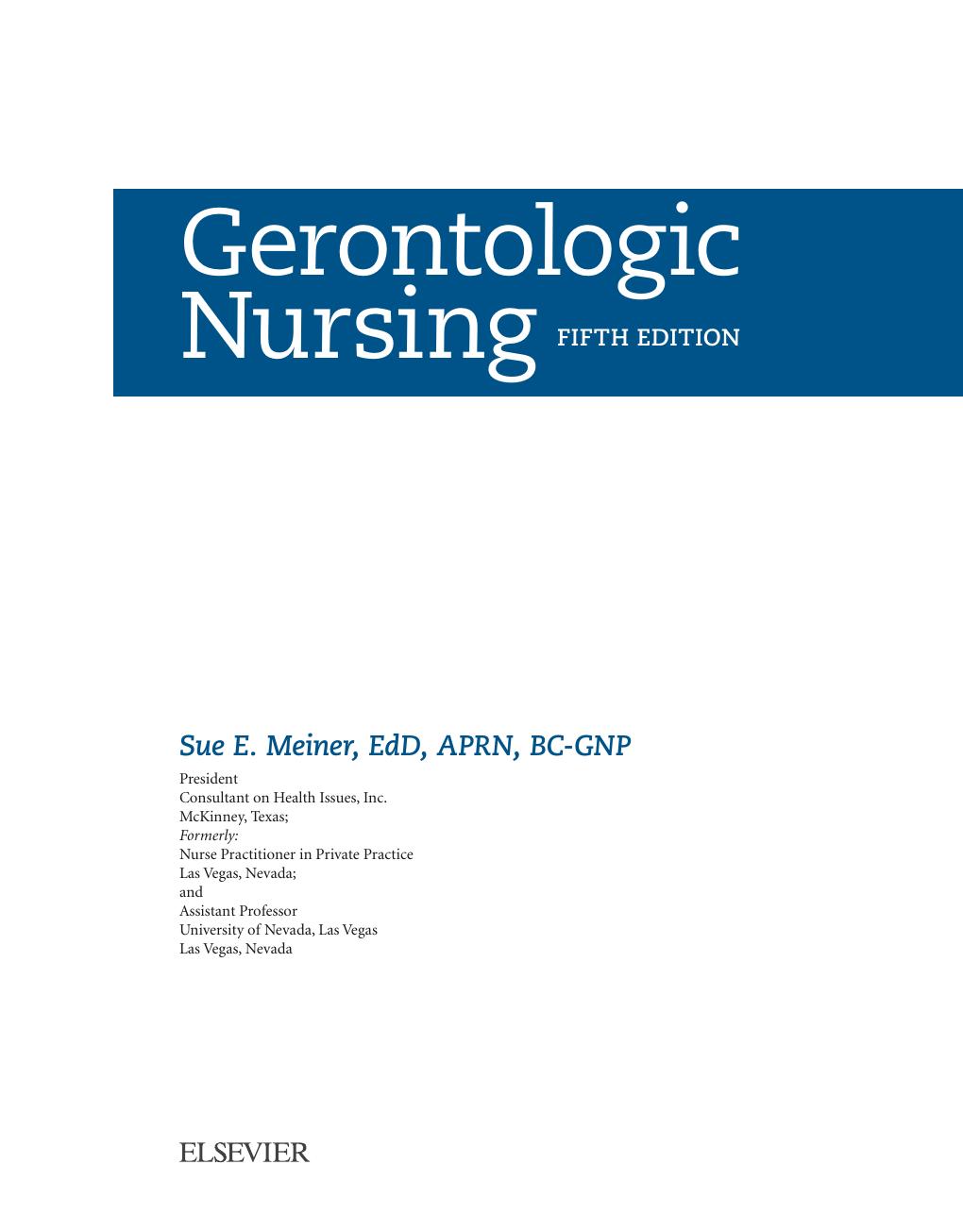 Preview page 3 of eBook PDF Gerontologic Nursing 5th Edition By Sue Meiner