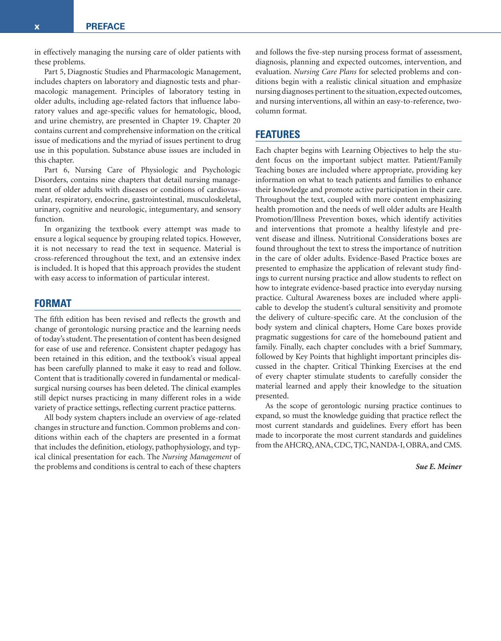 Preview page 10 of eBook PDF Gerontologic Nursing 5th Edition By Sue Meiner