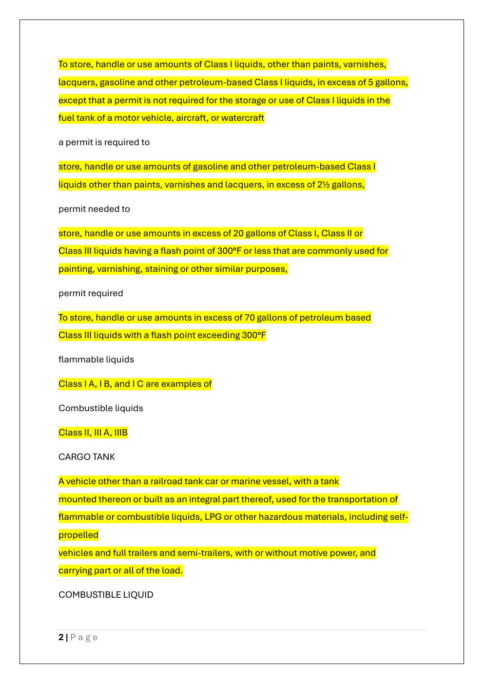 Preview page 2 of FDNY S-93 CERTIFICATE OF  COMPREHENSIVE FIRE SAFETY STUDY  GUIDE EXAM