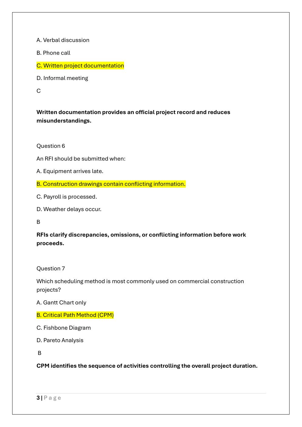 Preview page 3 of NCCER CONSTRUCTION SUPERINTENDENT  CERTIFICATION EXAM