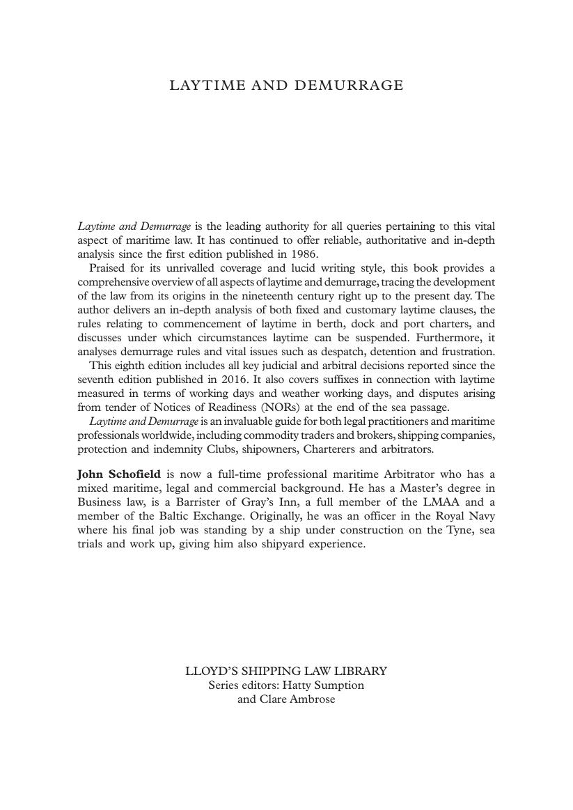 Preview page 2 of eBook PDF Laytime and Demurrage 8th Edition By John Schofield