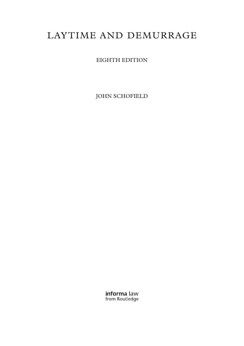 Preview page 6 of eBook PDF Laytime and Demurrage 8th Edition By John Schofield