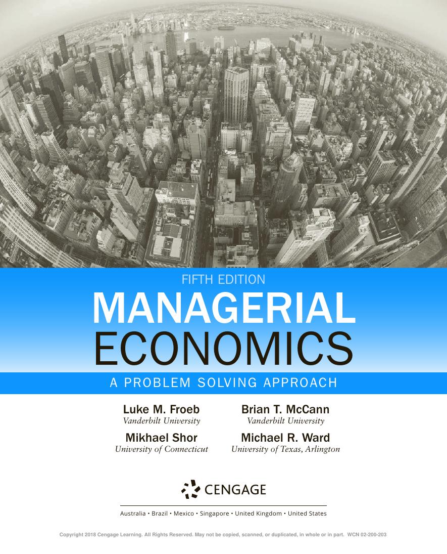Preview page 3 of Managerial Economics A Problem Solving Approach 5th Edition By Brian McCann, Michael Ward