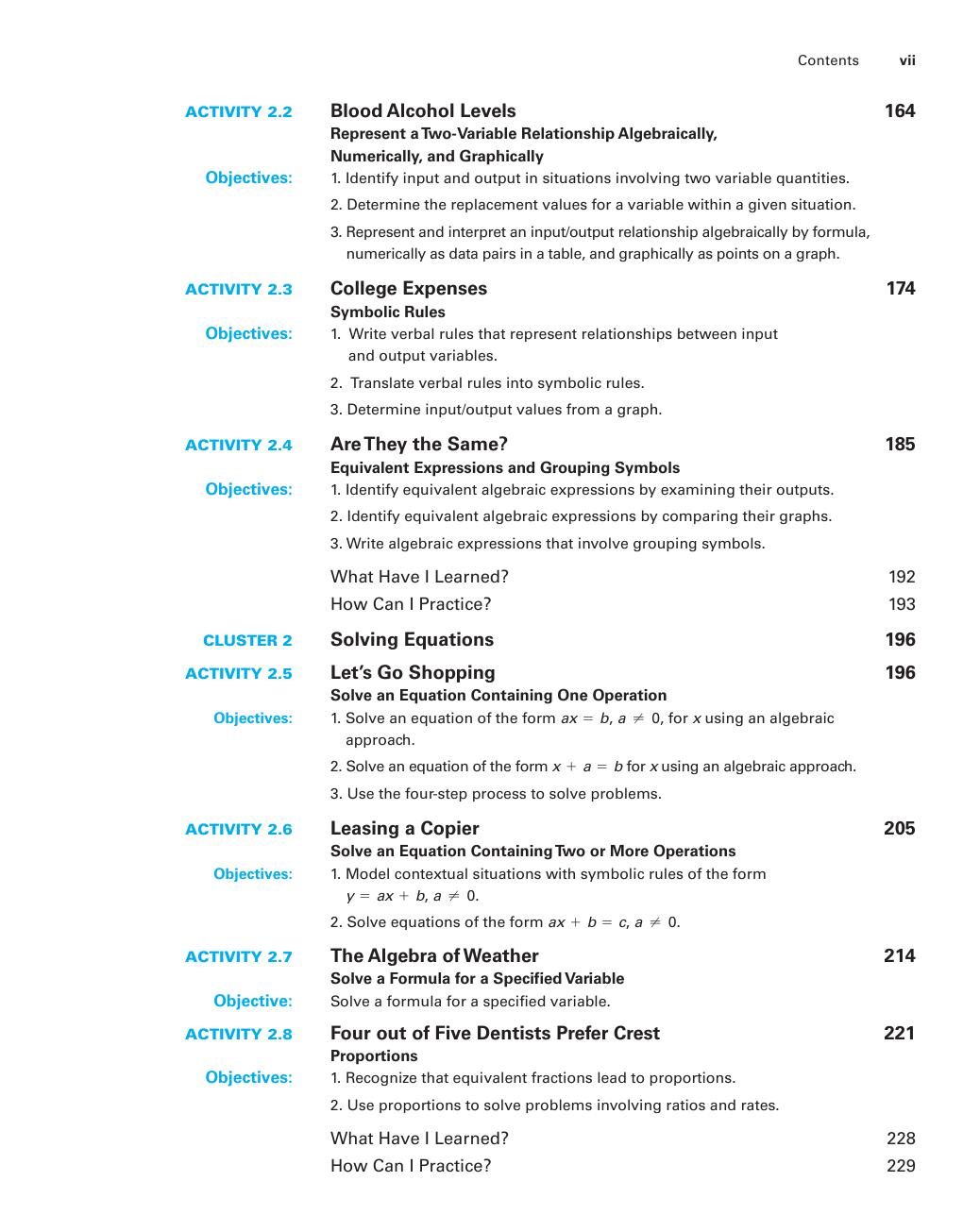 Preview page 8 of eBook PDF Mathematics in Action An Introduction to Algebraic Graphical and Numerical Problem Solving 6th Edition By Cons