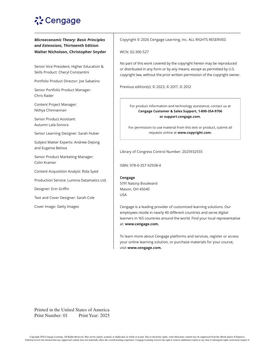 Preview page 4 of eBook PDF Microeconomic Theory Basic Principles Extensions 13th Edition By Walter Nicholson, Christopher Snyder