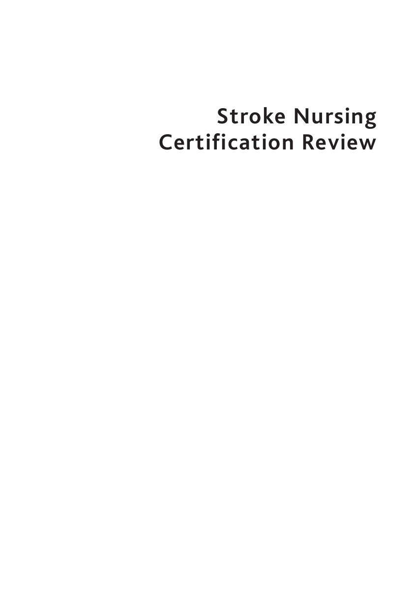 Preview page 2 of Stroke Nursing Certification Review 1st Edition By Kathy Morrison