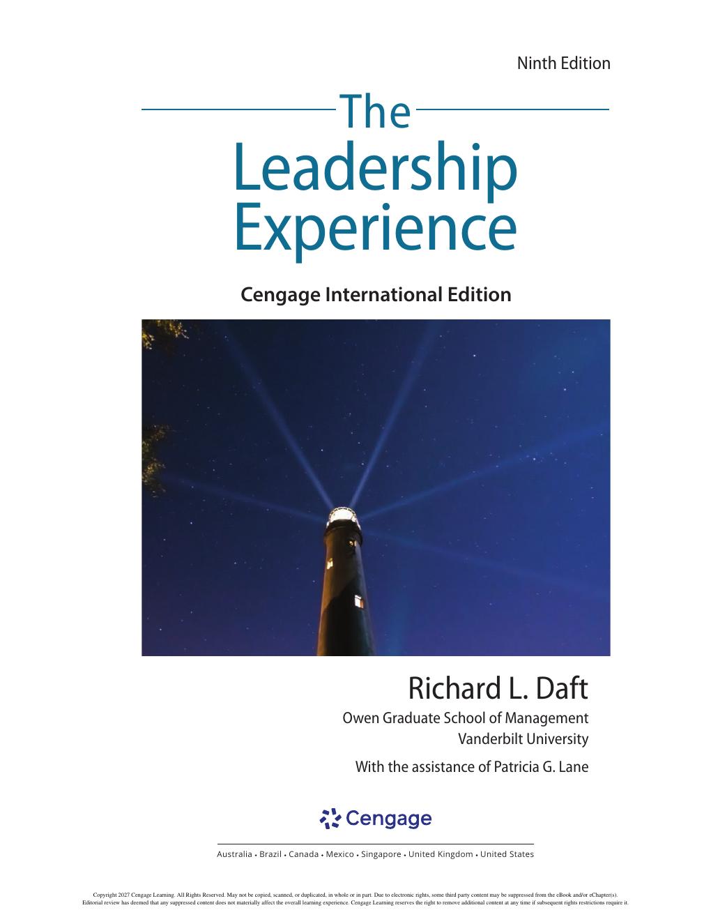 Preview page 2 of The Leadership Experience 9th Edition By Richard Daft