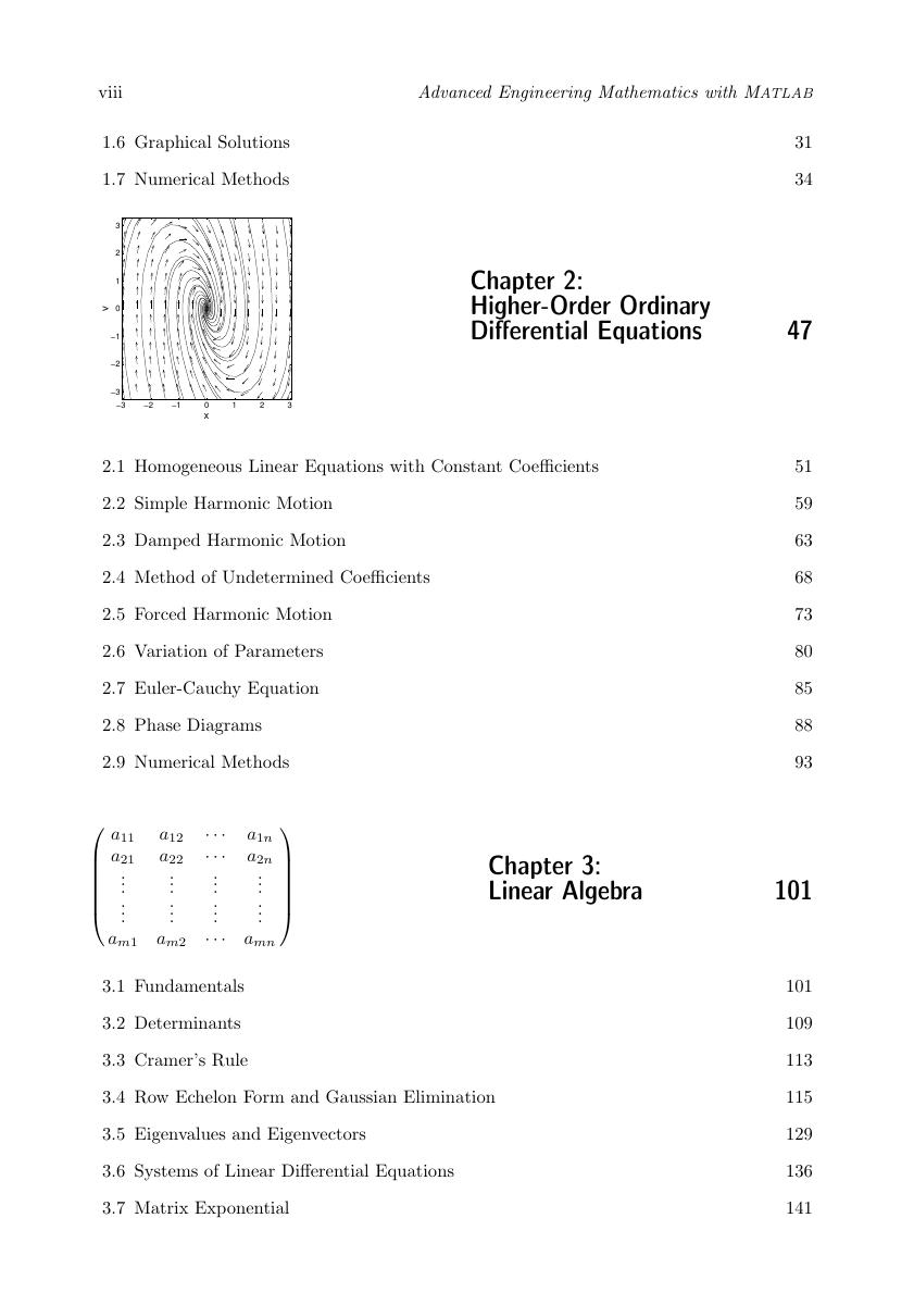 Preview page 9 of eBook [PDF] Advanced Engineering Mathematics with MATLAB Advances in Applied Mathematics 5th Edition Dean G. Duffy