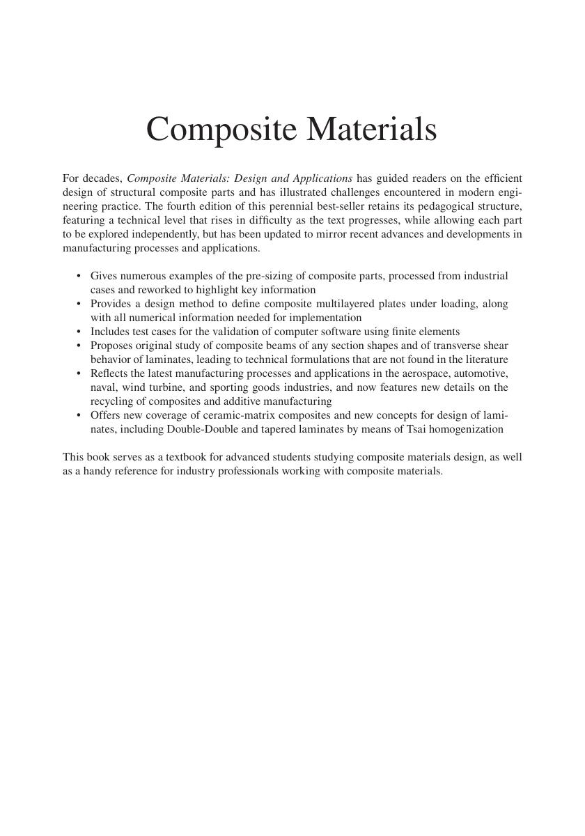 Preview page 2 of Composite Materials Design and Applications 4th Edition By Daniel Gay