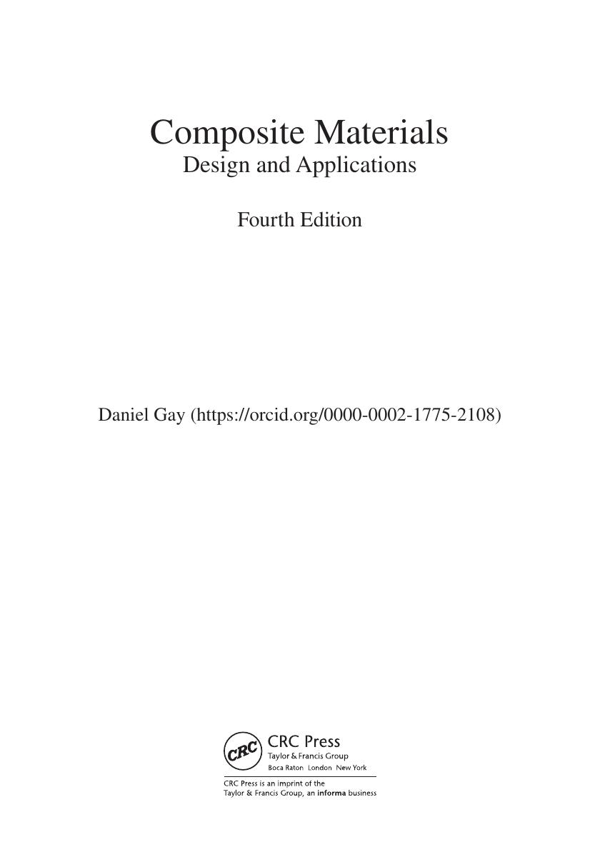 Preview page 4 of Composite Materials Design and Applications 4th Edition By Daniel Gay