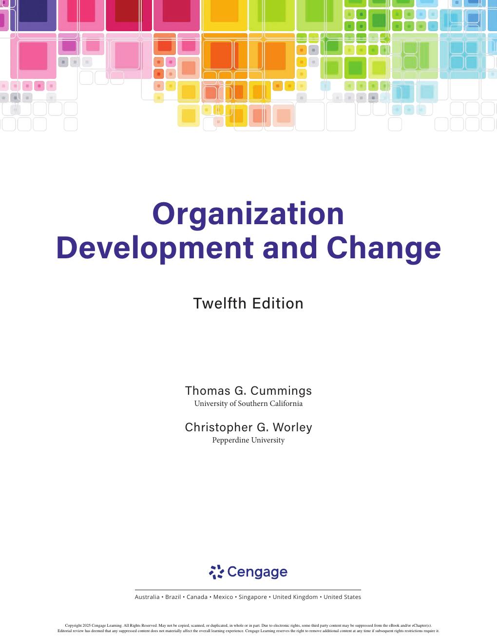 Preview page 2 of Organization Development and Change 12th Edition By Thomas Cummings, Christopher Worley