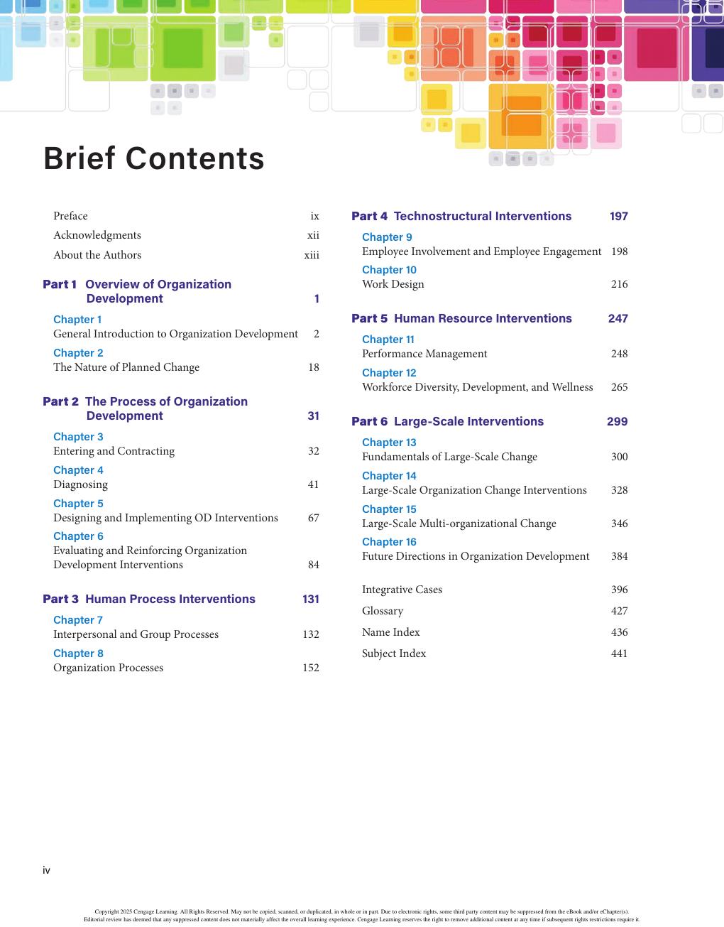 Preview page 6 of Organization Development and Change 12th Edition By Thomas Cummings, Christopher Worley