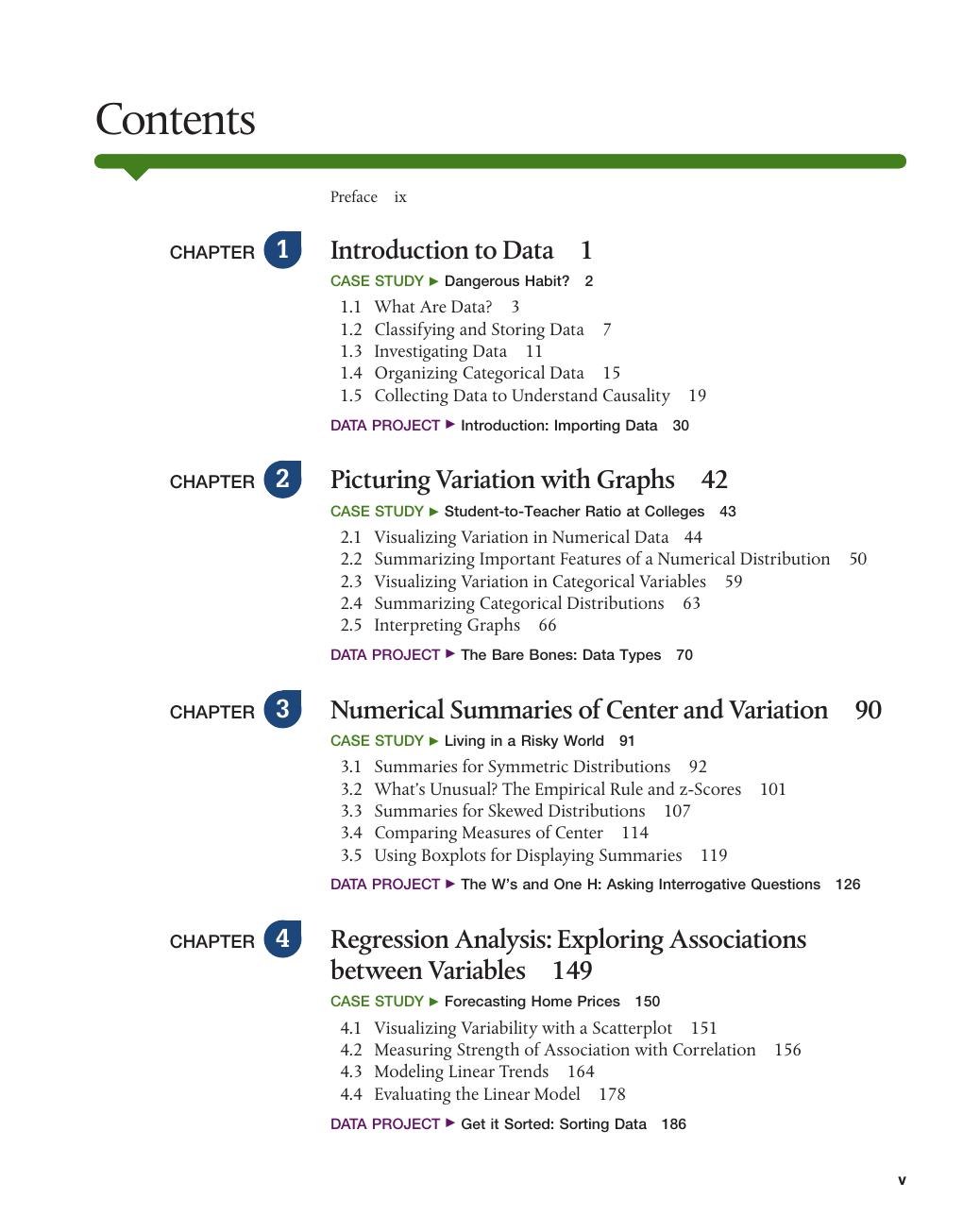 Preview page 6 of eBook PDF Introductory Statistics Exploring the World Through Data 4th Edition By Robert Gould, Rebecca Wong, Colleen Ry