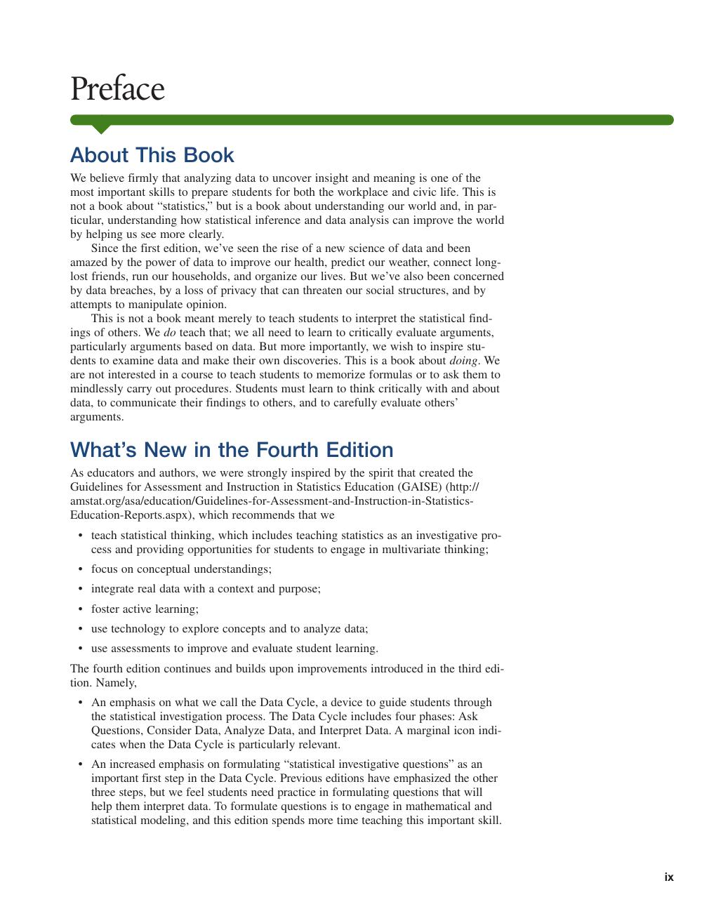 Preview page 10 of eBook PDF Introductory Statistics Exploring the World Through Data 4th Edition By Robert Gould, Rebecca Wong, Colleen Ry