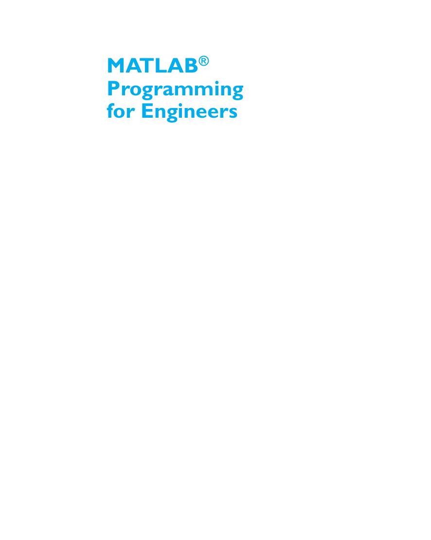 Preview page 2 of eBook PDF MATLAB Programming for Engineers 6th Edition By Stephen Chapman