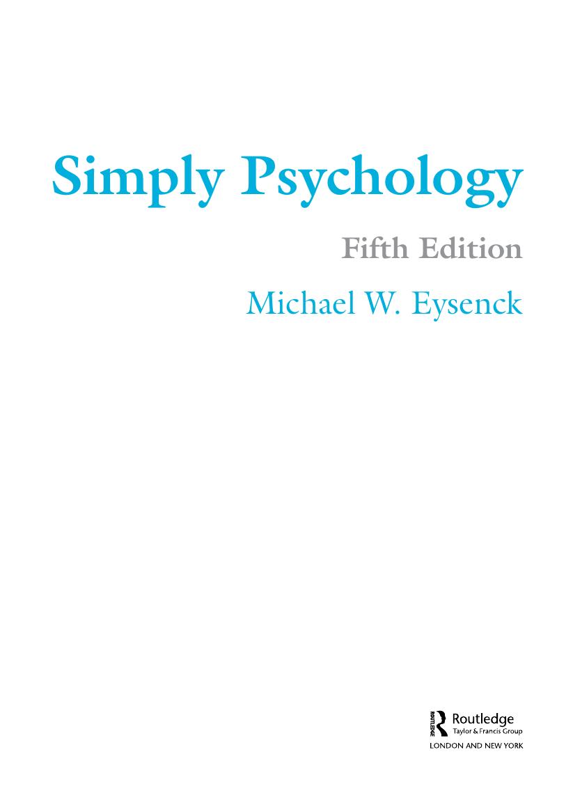 Preview page 2 of eBook PDF Simply Psychology 5th Edition By Michael Eysenck