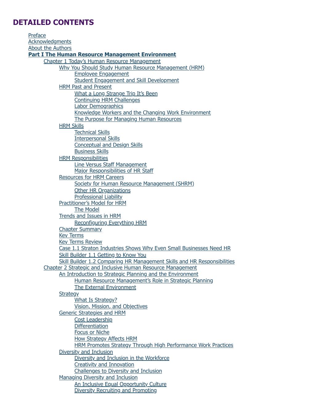 Preview page 8 of ]Fundamentals of Human Resource Management Functions Applications and Skill Development 3rd Edition By Robert Lussier, J