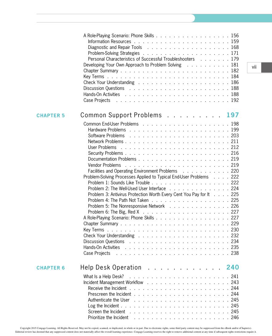 Preview page 9 of A Guide to Computer User Support for Help Desk and Support Specialists 6th Edition By Fred Beisse