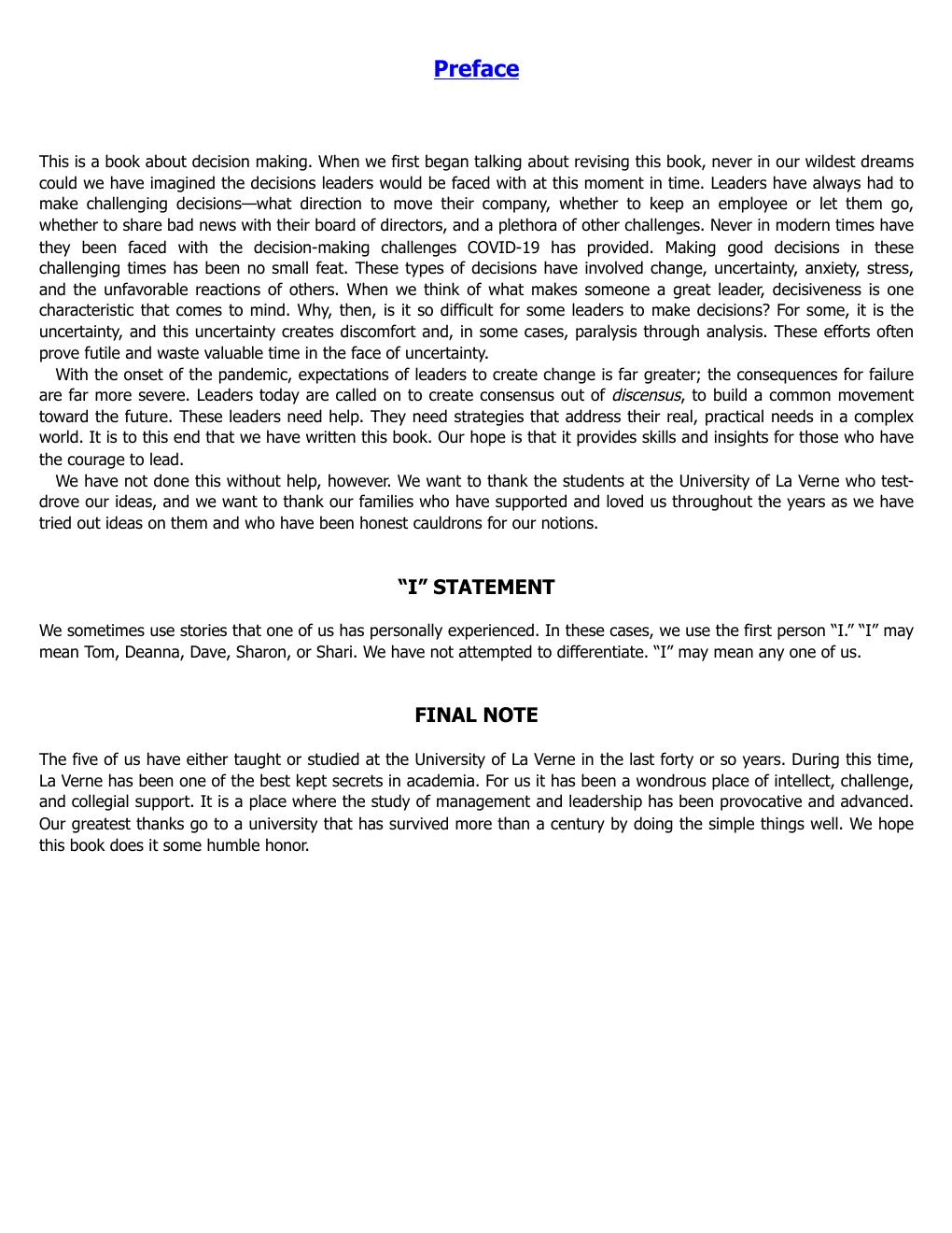 Preview page 6 of eBook PDF The Practical Decision Maker A Handbook for Decision Making and Problem Solving in Organizations 2nd Edition B