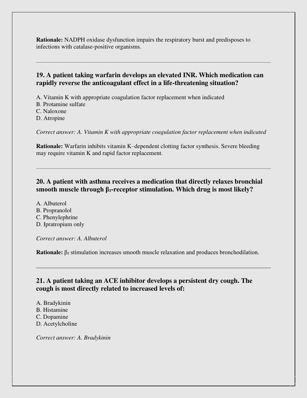 Preview page 7 of COMSAE Phase 1 (ASA 115) — Level 1 questions with correct answers 2026/2027  version with rationales/instant pdf