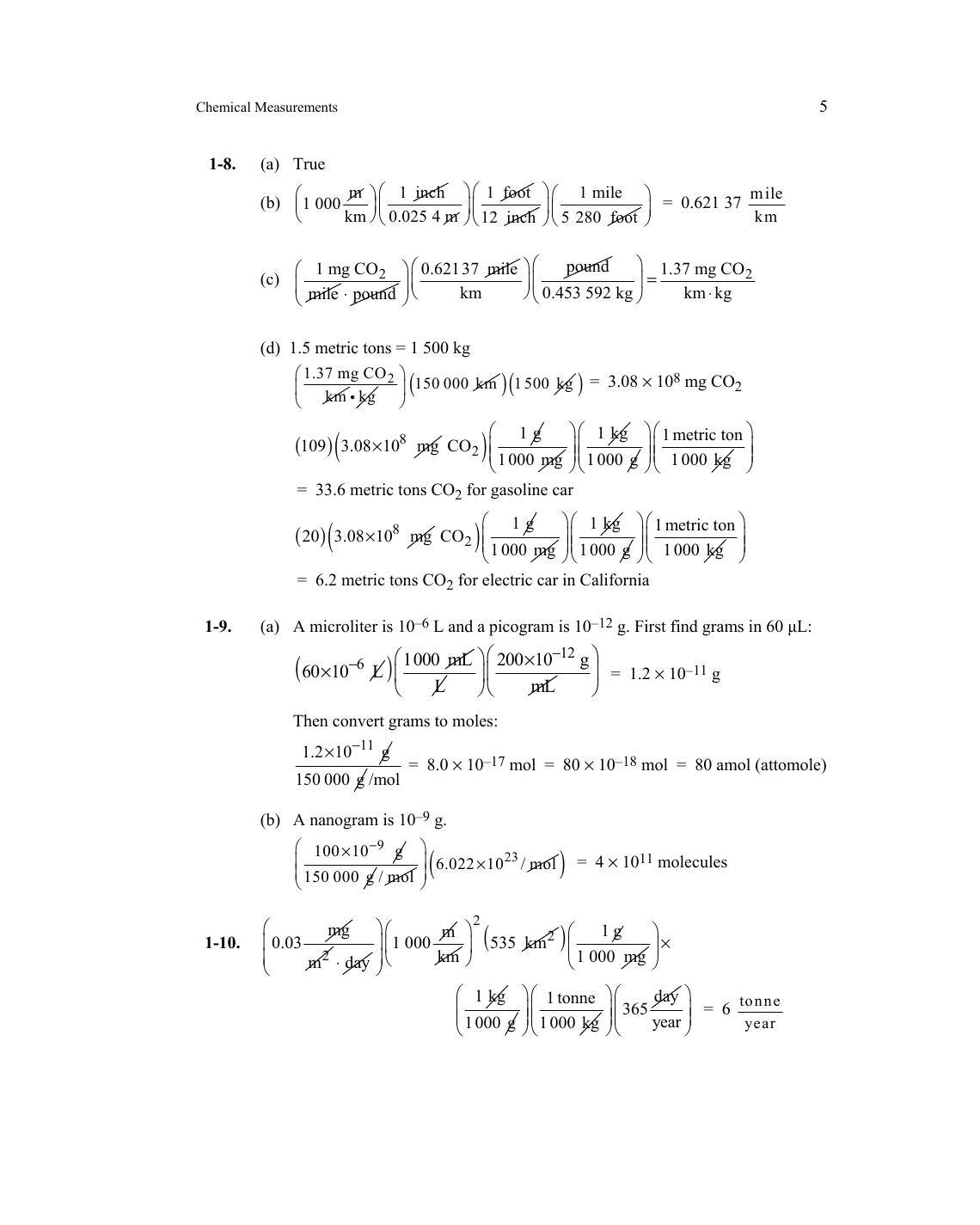 Preview page 10 of Solutions Manual Quantitative Chemical Analysis 11th Edition By Daniel Harris, Charles Lucy