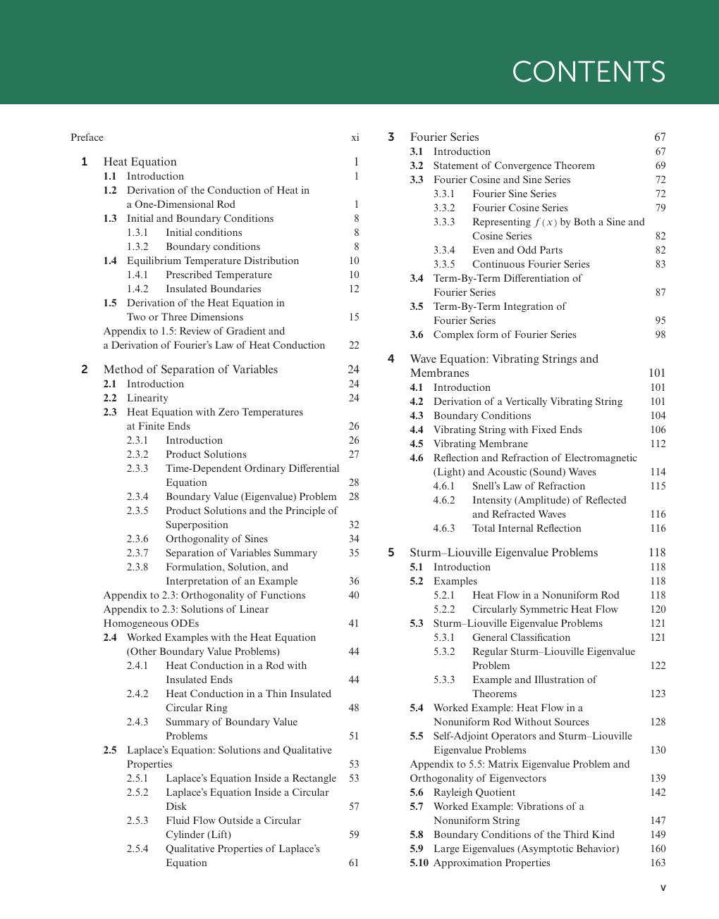 Preview page 5 of eBook PDF Applied Partial Differential Equations with Fourier Series and Boundary Value Problems 6th Edition By Richard