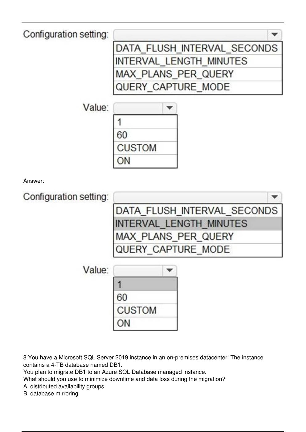 Preview page 6 of DP 300 Microsoft Exam Practice Questions Updated in May