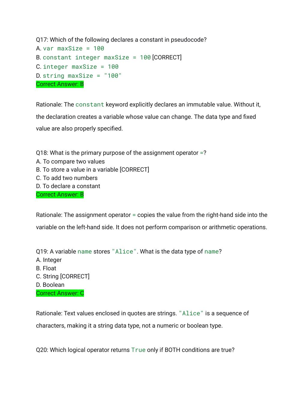 Preview page 7 of WGU D278 Scripting and Programming Foundations OA Exam Actual Exam 2026/2027 – 163 Questions with Detailed Rationales |