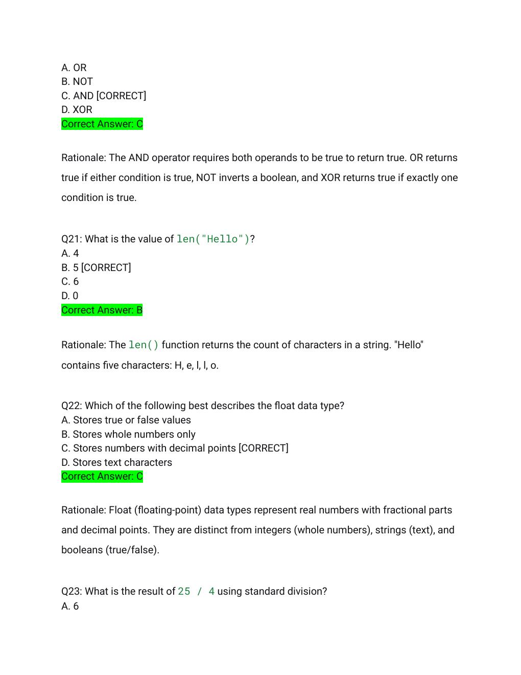 Preview page 8 of WGU D278 Scripting and Programming Foundations OA Exam Actual Exam 2026/2027 – 163 Questions with Detailed Rationales |