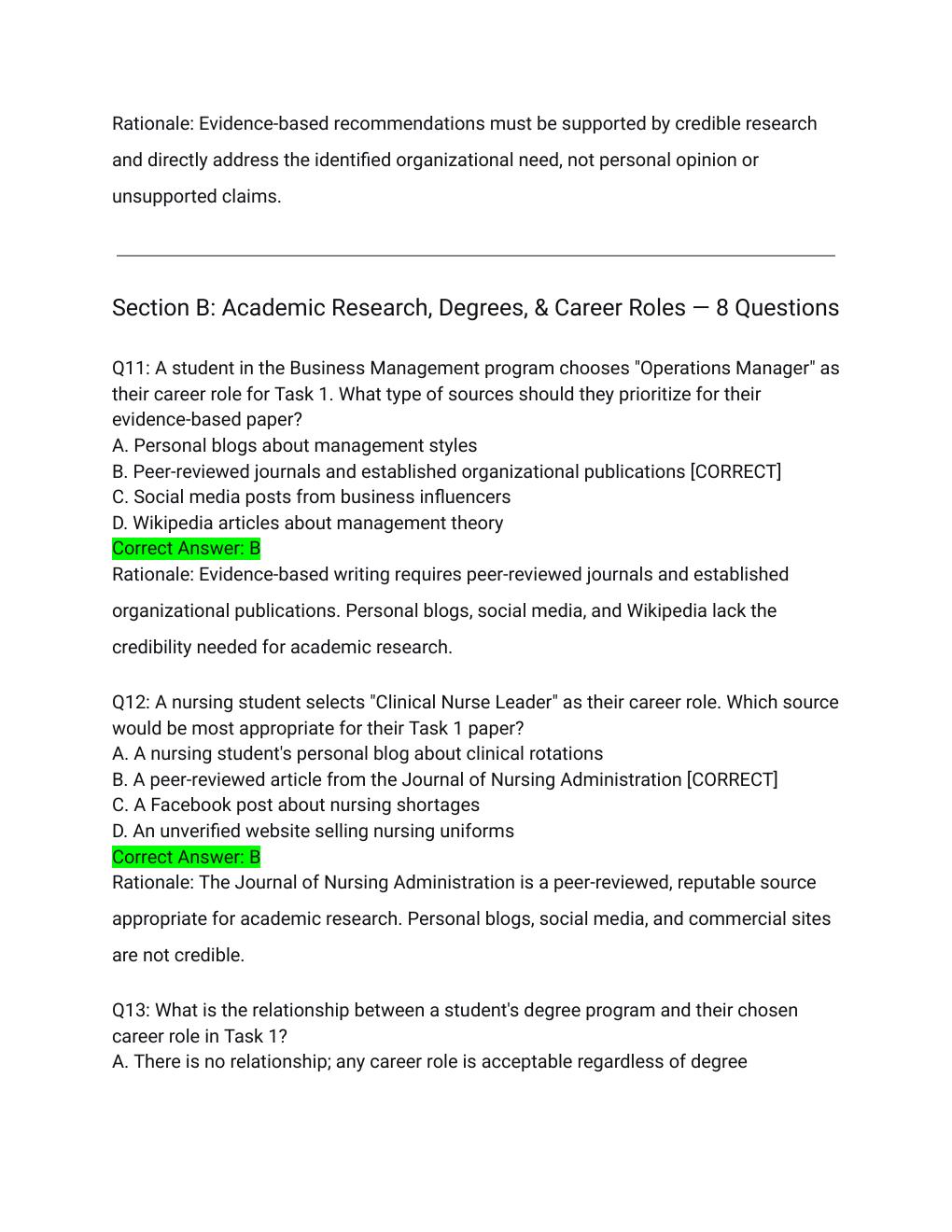 Preview page 4 of WGU D389 Learning Strategies Higher Ed Task 1 Study Guide Actual Exam 2026/2027 – Passed Solution with Detailed Rational