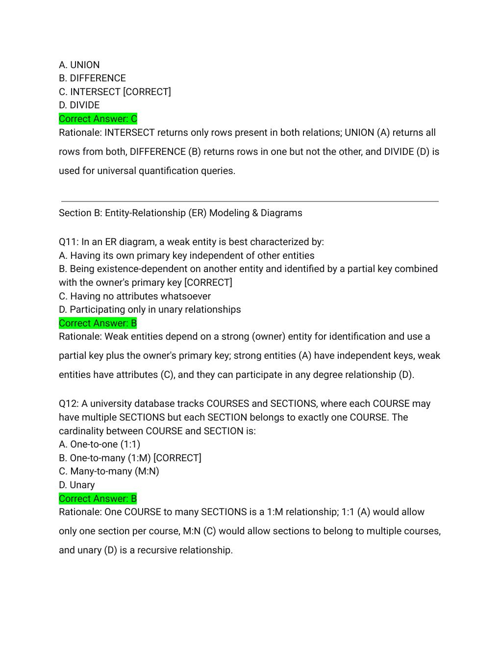 Preview page 4 of WGU C170 Data Management Applications OA Exam Actual Exam 2026/2027 – Complete Objective Assessment with Detailed Ration
