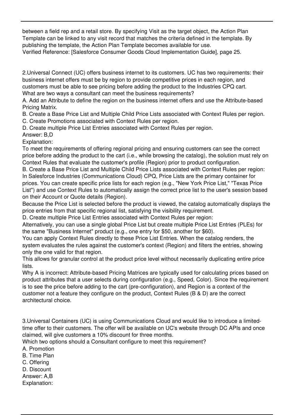 Preview page 2 of AP-204 Microsoft Exam Updated Practice Questions in May 2026 for Consumer  Goods Cloud certification.
