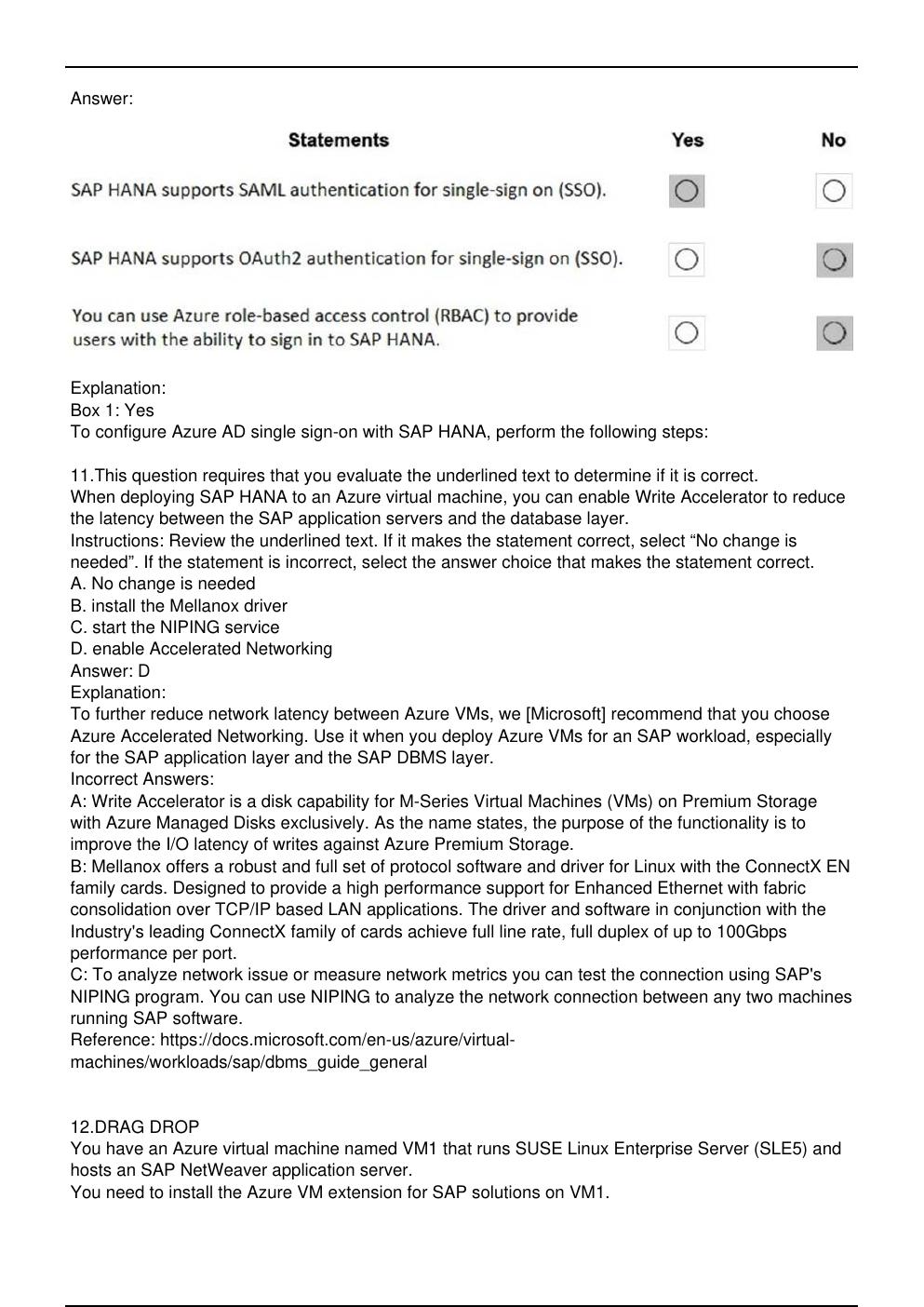 Preview page 7 of AZ-120 Microsoft Exam Updated Practice Questions in May 2026 for Microsoft  Azure certification