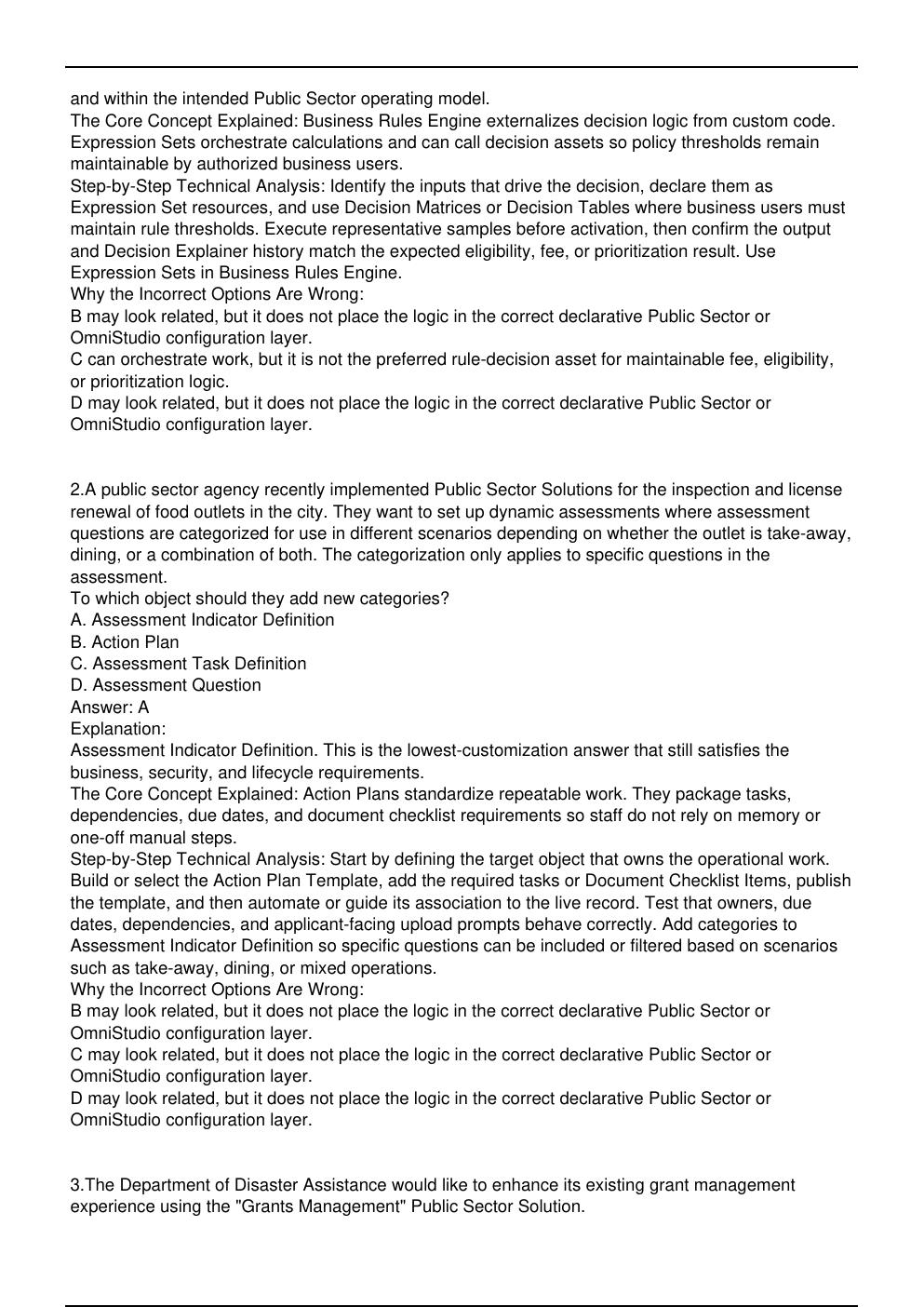 Preview page 2 of AP 222 Salesforce Exam Practice Questions for Accredited  Professional Certification