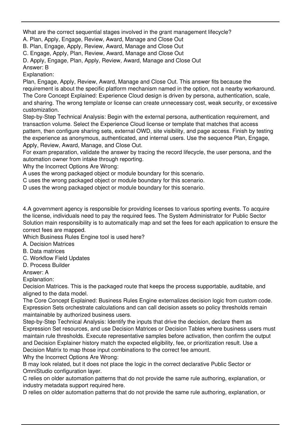 Preview page 3 of AP 222 Salesforce Exam Practice Questions for Accredited  Professional Certification