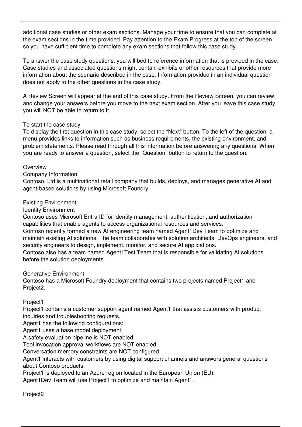 Preview page 3 of AI 103 Microsoft Exam Practice Questions for Microsoft  Certified: Azure AI Apps and Agents Developer Associate certific