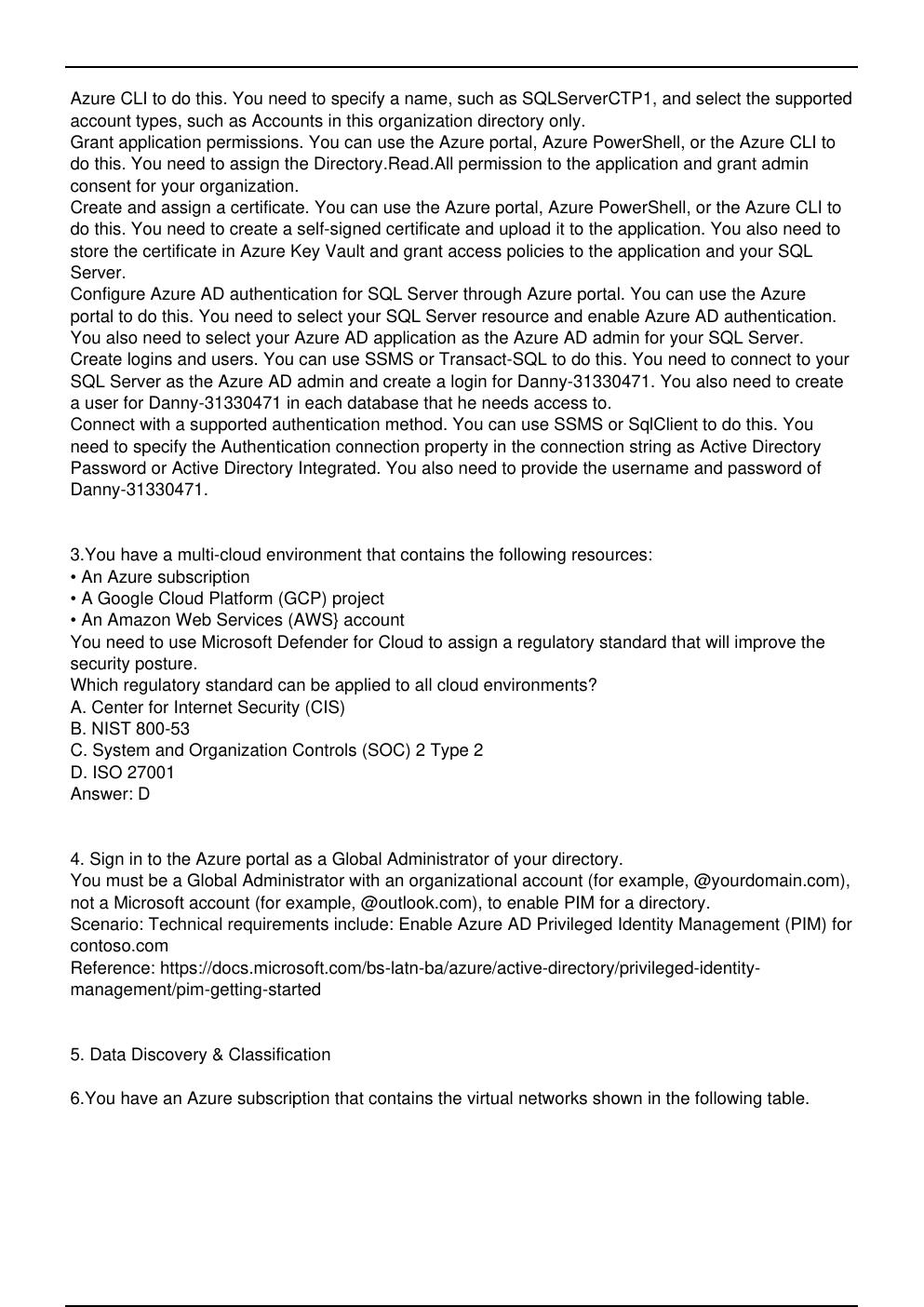 Preview page 2 of AZ 500 Microsoft Exam Updated Practice Questions in June 2026 for Microsoft Azure certification