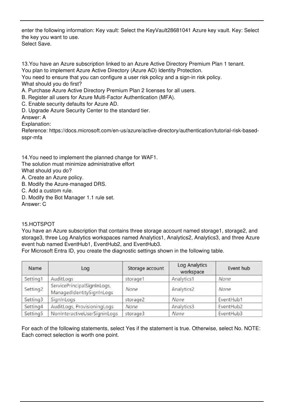 Preview page 5 of AZ 500 Microsoft Exam Updated Practice Questions in June 2026 for Microsoft Azure certification