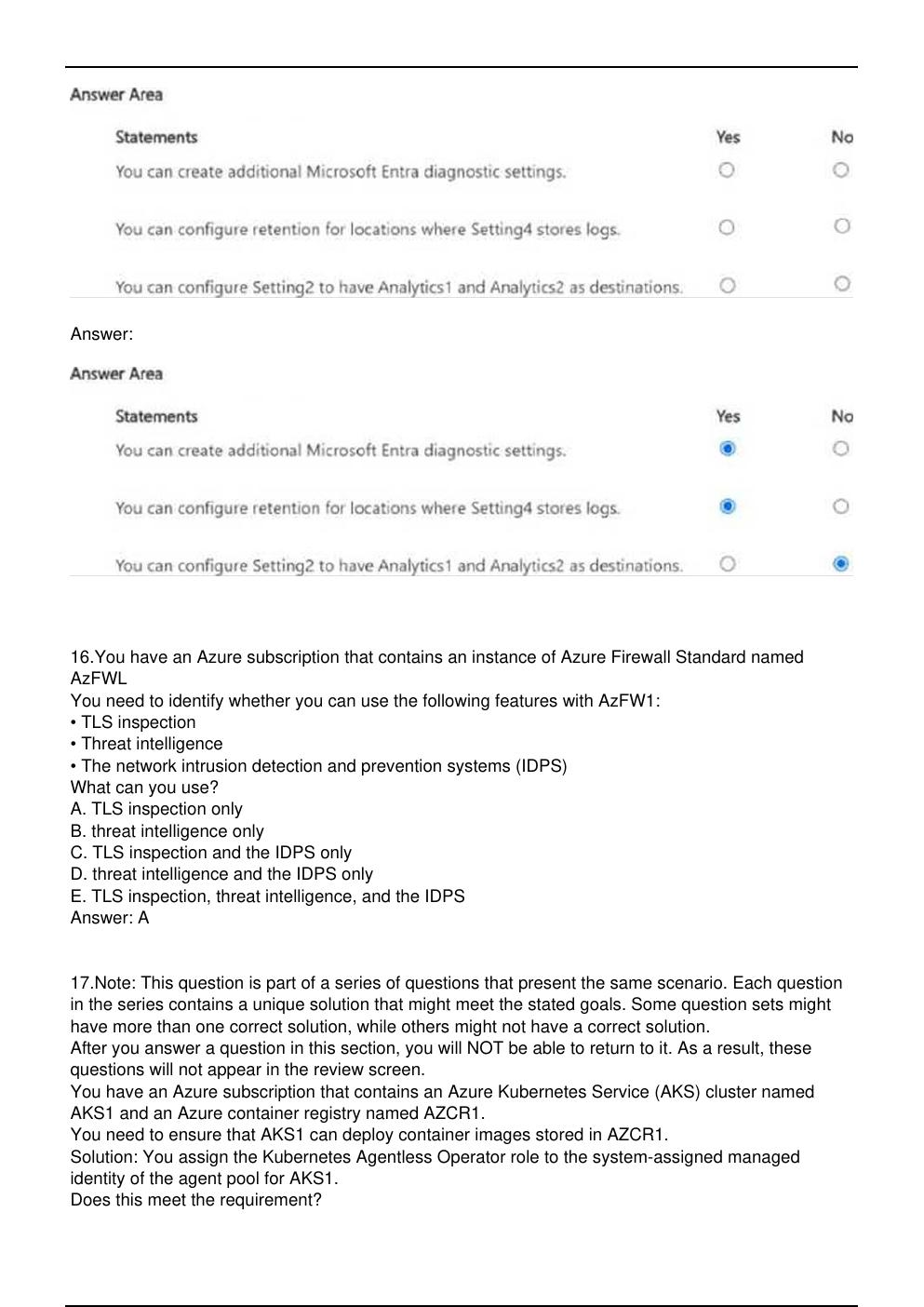 Preview page 6 of AZ 500 Microsoft Exam Updated Practice Questions in June 2026 for Microsoft Azure certification