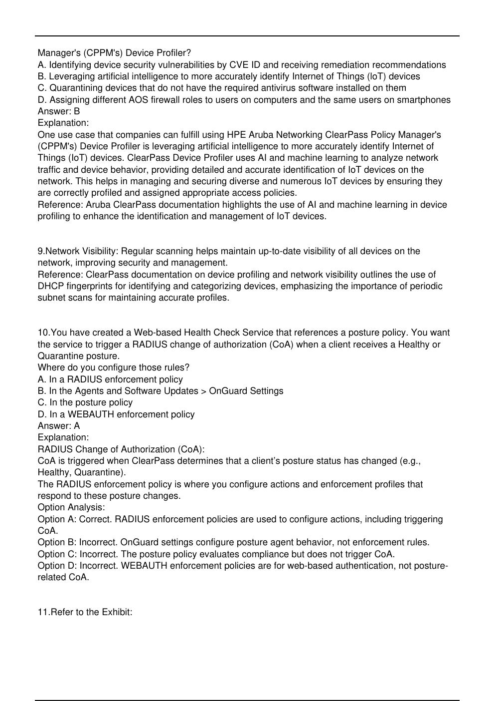 Preview page 3 of HPE7 A02 HPE Exam Updated Practice Questions in June 2026  for ACP - Network  Security certification.
