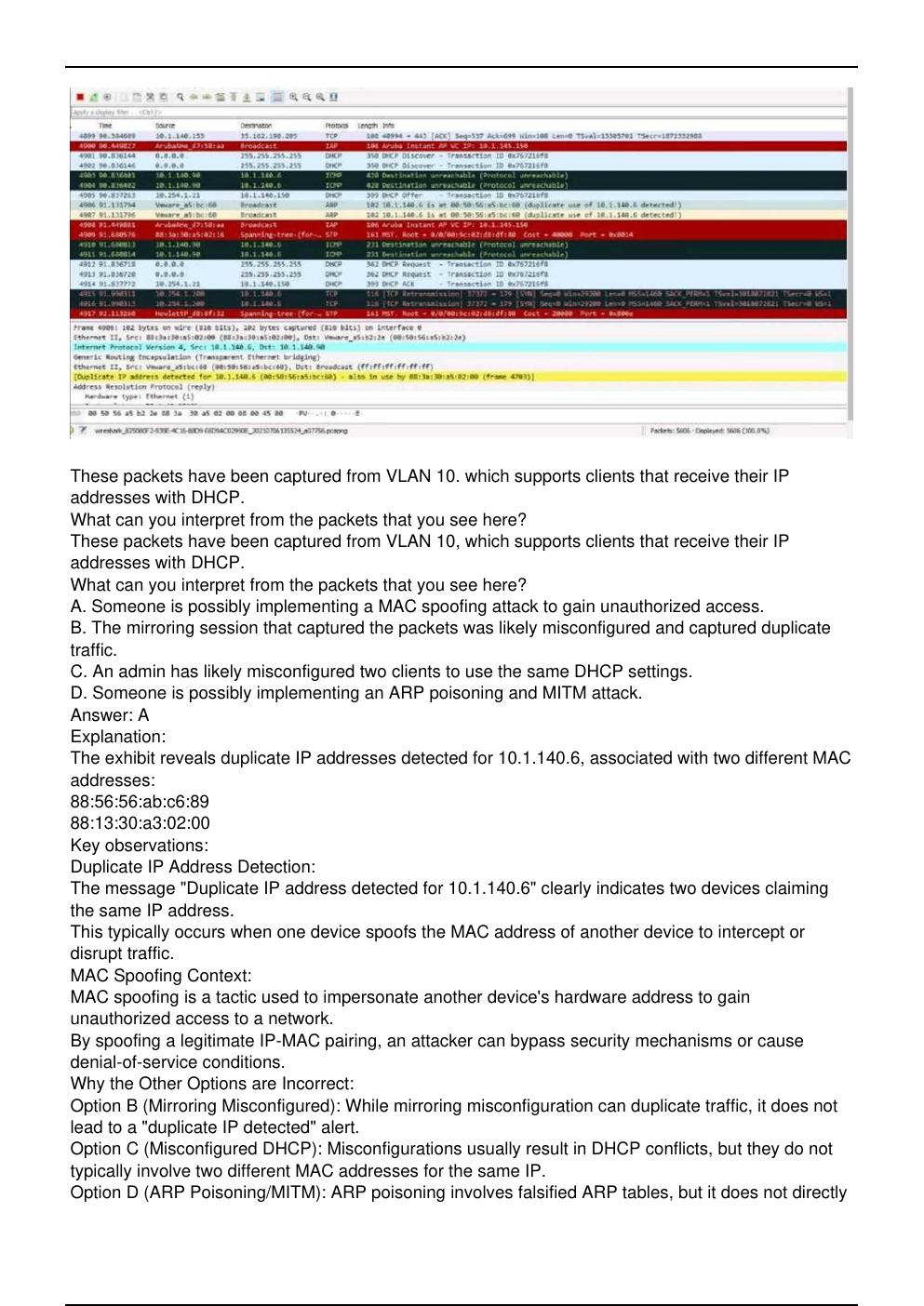 Preview page 4 of HPE7 A02 HPE Exam Updated Practice Questions in June 2026  for ACP - Network  Security certification.