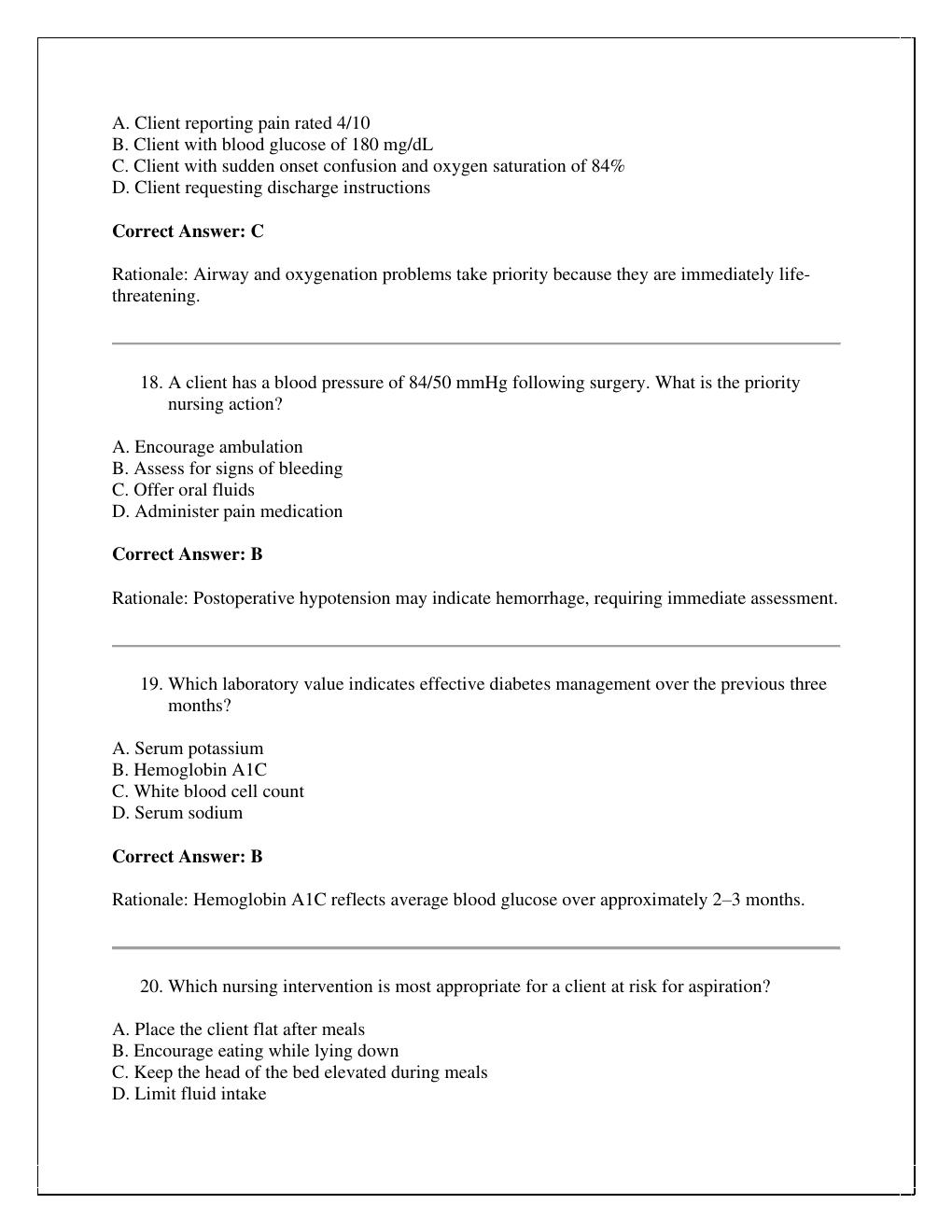 Preview page 6 of NUR 254 Exams 1–4  LATEST 2026/2027 VERSION WITH RATIONALES  A+  GRADED
